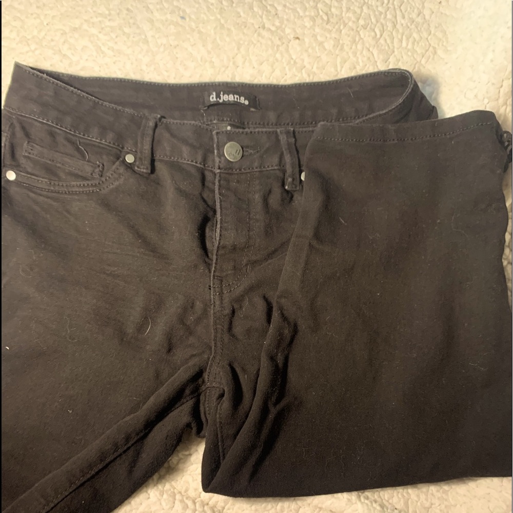 D Jeans, cropped with lacing at side seams